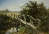 Frederick Henry Henshaw, The Old Footbridge Over The River Cole At Yardley