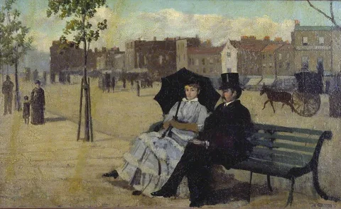 Walter Greaves, Walter Greaves and Alice Greaves on the Embankment