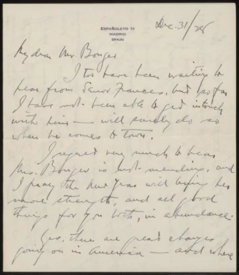Maurice Fromkes, Brief aan Andries Bonger
