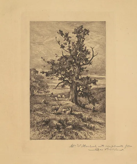 Charles Volkmar, Landscape with Sheep