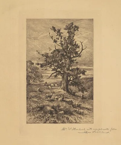 Charles Volkmar, Landscape with Sheep
