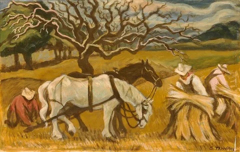 Charles W. Thwaites, Shocking Grain