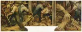 Charles W. Thwaites, Threshing Barley (mural study, Chilton, Wisconsin Post Office)