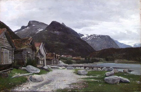 Carl Nielsen, View of Loen in Nordfjord