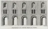 Samuel John Neele, Chepstow Church: Elevation of the south side of the nave