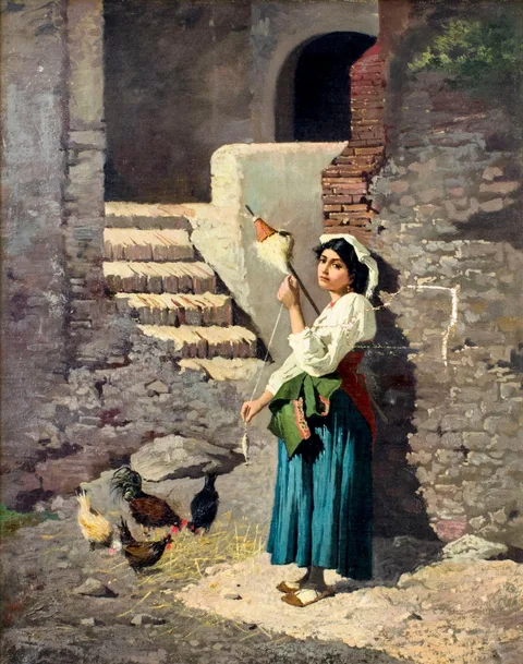 Filippo Indoni, Italian peasant girl