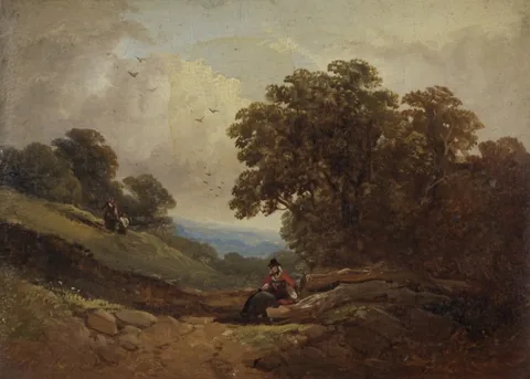 Joseph Horlor, Landscape with a Welsh Woman
