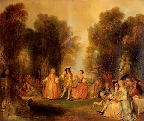 Henry Andrews, A Garden Scene, in the Manner of Watteau