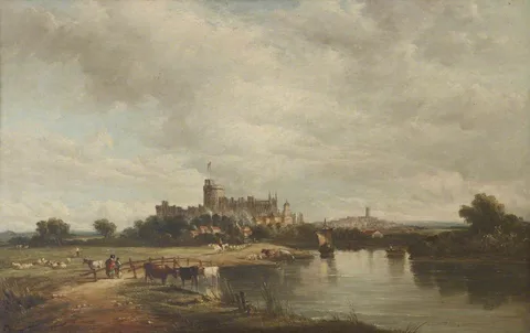 Alfred Vickers, View of Windsor Castle from the River Thames