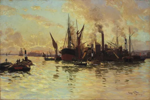 Cornelius Wagner, The coaling derrick, 'Atlas 1'