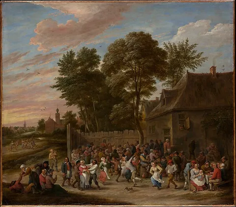 David d.J. Teniers, Peasants Dancing and Feasting