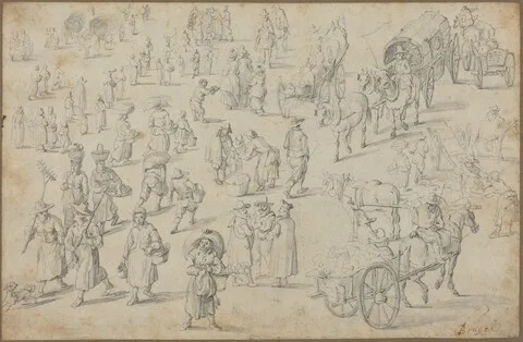 David d.J. Teniers, Studies of Market Figures
