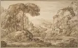 Franz Innocenz Kobell, Classical Landscape with Figures