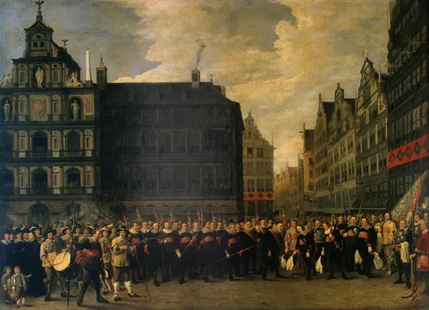 David Teniers d.J., Portrait of the Members of the Guild ''Oude Voetboog'' ("Old Arbalest") in Antwerp