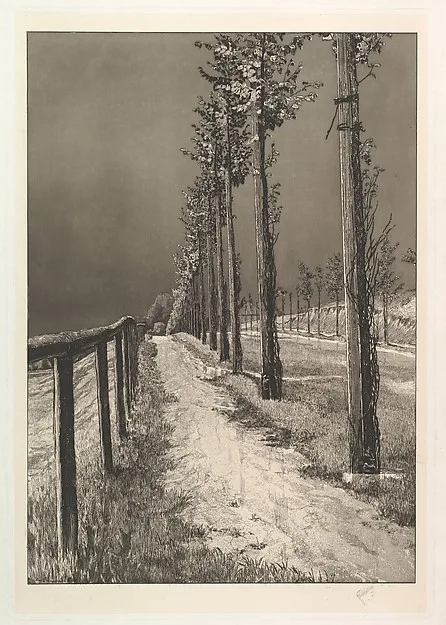 Prof. Max Klinger, Die Chaussee, from the series Vier Landschaften