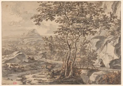 Jan Dircksz Both, Italian Landscape with a Bridge