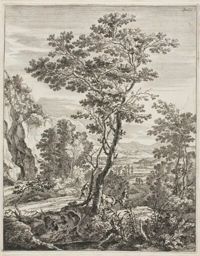 Jan Dircksz Both, The Large Tree, from Upright Italian Landscapes