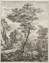 Jan Dircksz Both, The Large Tree, from Upright Italian Landscapes