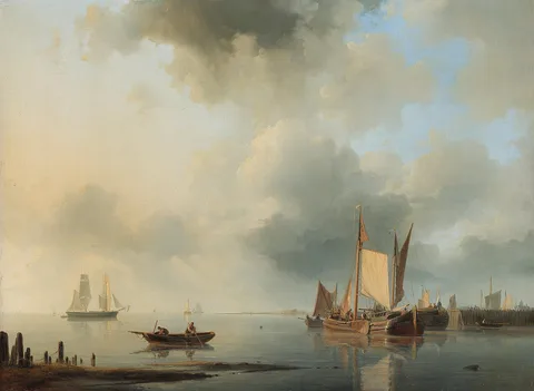 Abraham Hulk, Shipping in a calm harbour