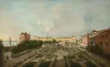 follower of Francesco Guardi, The Garden of Palazzo Contarini dal Zaffo