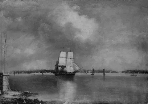 Edmund Coates, Bay and Harbor of New York from Bedlow's Island