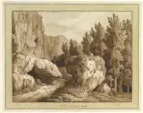 Jakob Philipp Hackert, A Rocky Landscape at Civita Castellana