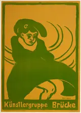Ernst Ludwig Kirchner und Lise Gujer, Poster for Die Brücke