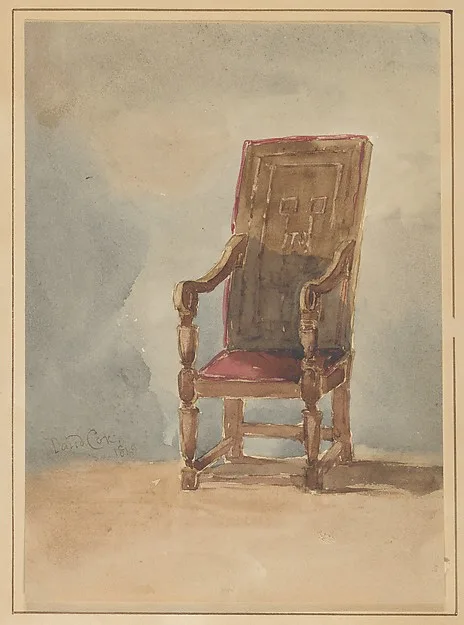 David Cox Snr., Study of an antique armchair