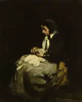 Augustin Théodule Ribot, Woman sewing