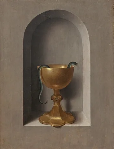 Hans Memling, Chalice of Saint John the Evangelist [reverse]