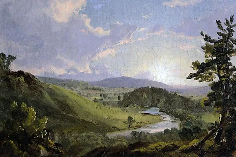 Frederic Edwin Church, Study for View near Stockbridge, Massachusetts