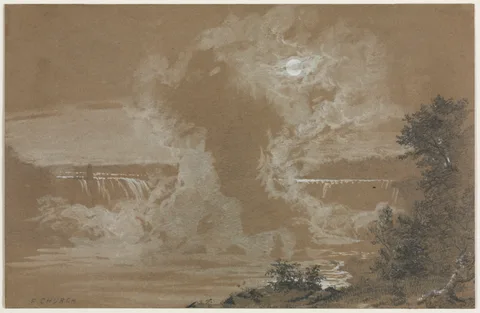 Frederic Edwin Church, Niagara Falls by Moonlight