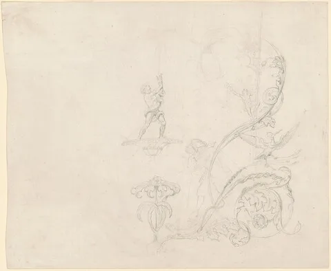 Emanuel Leutze, Studies of Fountain Decorations