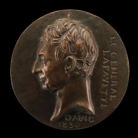 David d'Angers, Marie-Joseph-Paul-Yves-Roch-Gilbert du Motier, 1757-1834,  Marquis de Lafayette, General and Statesman