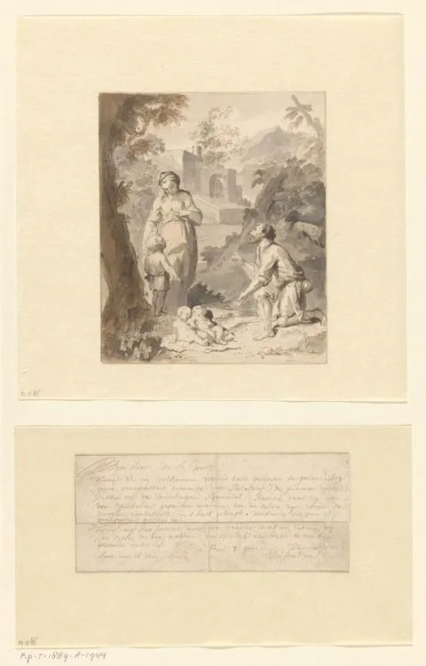 Arnold Houbraken, Romulus en Remus door de herder Faustulus gevonden