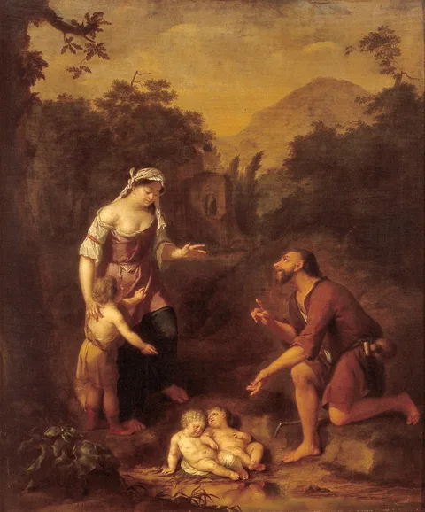Arnold Houbraken, Romulus and Remus discovered by the Herdsman Faustulus