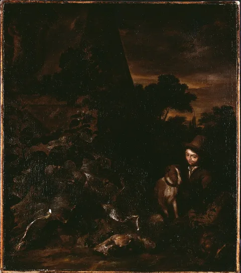 Arnold Houbraken, Landscape with Sportsman
