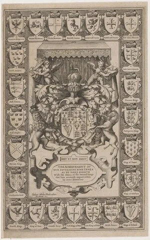 Jodocus Hondius I, Title Page for the Achievement of our Soveraigne King James