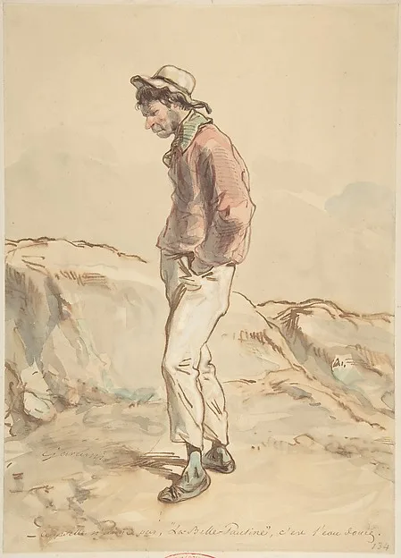 Paul Gavarni, A Sailor Standing on the Shore
