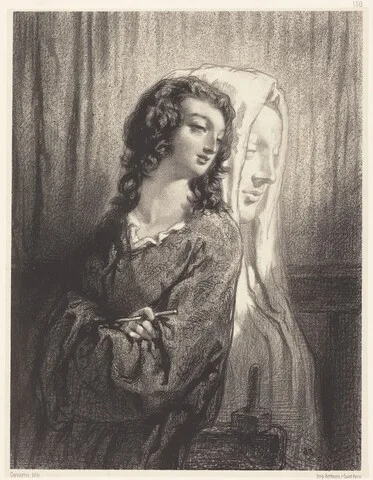 Paul Gavarni, The Model and the Figure (La sculpture monumentale)