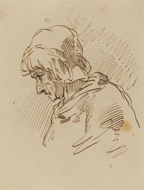Paul Gavarni, Head of a Woman