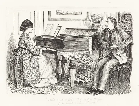 George du Maurier, "--And mist or glim, I'd sail with him, if he would sail with me--"