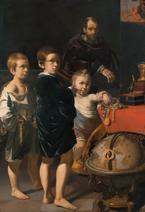 Thomas de Keyser, Portrait of three children and a man