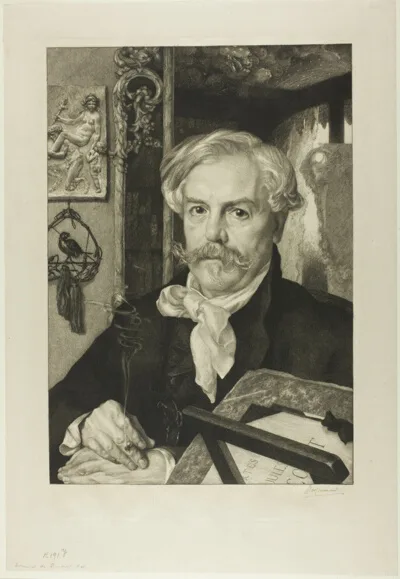 Félix Bracquemond, Portrait of Edmond de Goncourt
