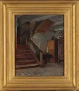 Francis Davis Millet, Room Interior with Winding Staircase