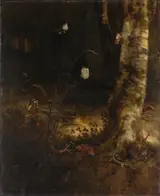 Otto Marseus van Schrieck, Forest Floor with a Snake, Lizards, Butterflies and other Insects