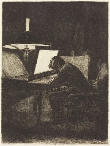 François Bonvin, The Printmaker (Le Graveur)