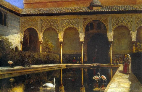 Edwin Lord Weeks, A Court in the Alhambra in the Time of the Moors