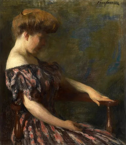 Thomas Pollock Anshutz, A Flowered Gown