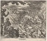 Antonio Tempesta, Plate 7: The Flood (Diluvium.), from Ovid's 'Metamorphoses'